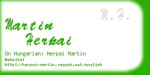 martin herpai business card